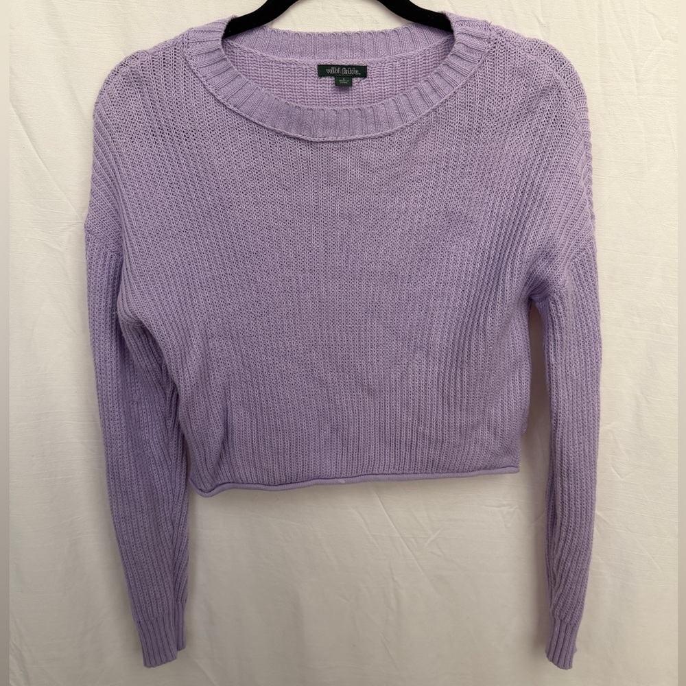 Wild Fable Cropped Lilac Sweater
